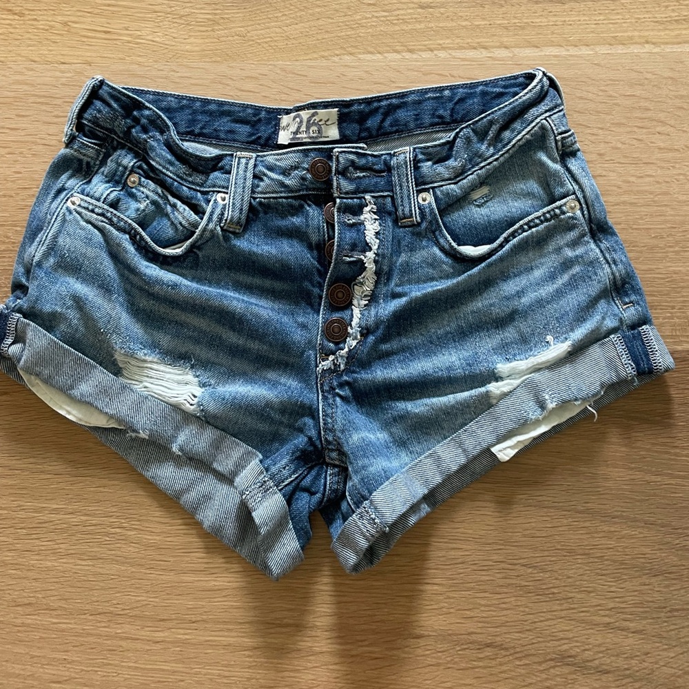 FREE PEOPLE DENIM SHORTS
